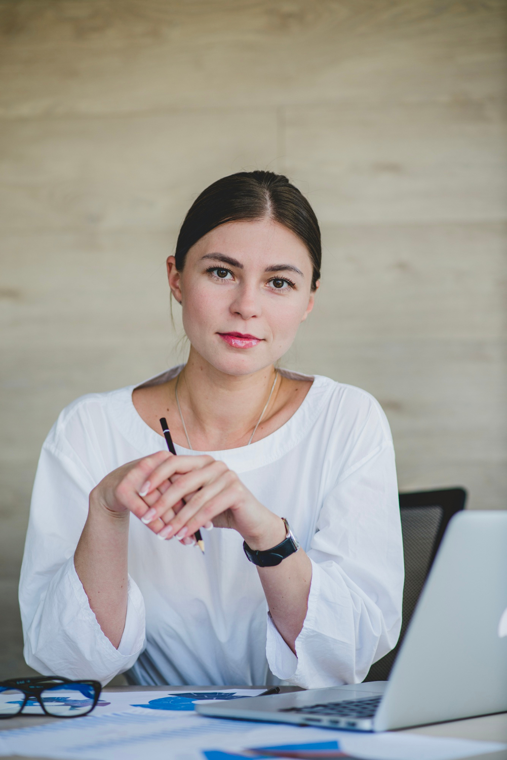 Professional reviewing candidate profiles